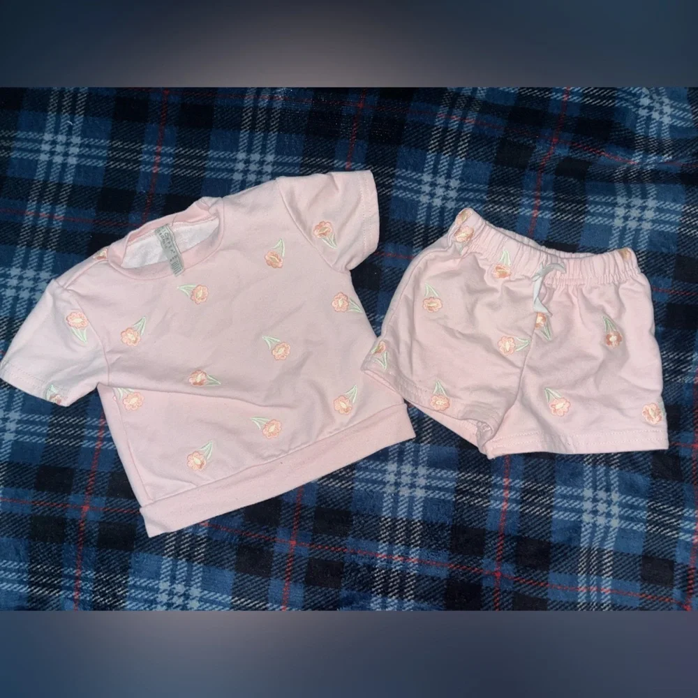 Chick Pea Pink Floral Diaper Cover Set